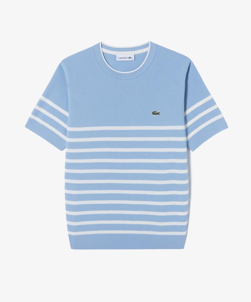LACOSTE Women'S Striped Short Sleeve Sweater Af415E-56G Aey