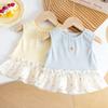 Girls Summer Thin Vest Cherry Print Top Baby Toddler Sweet Cute T-shirt Kids Sleeveless Blouse Children Clothes