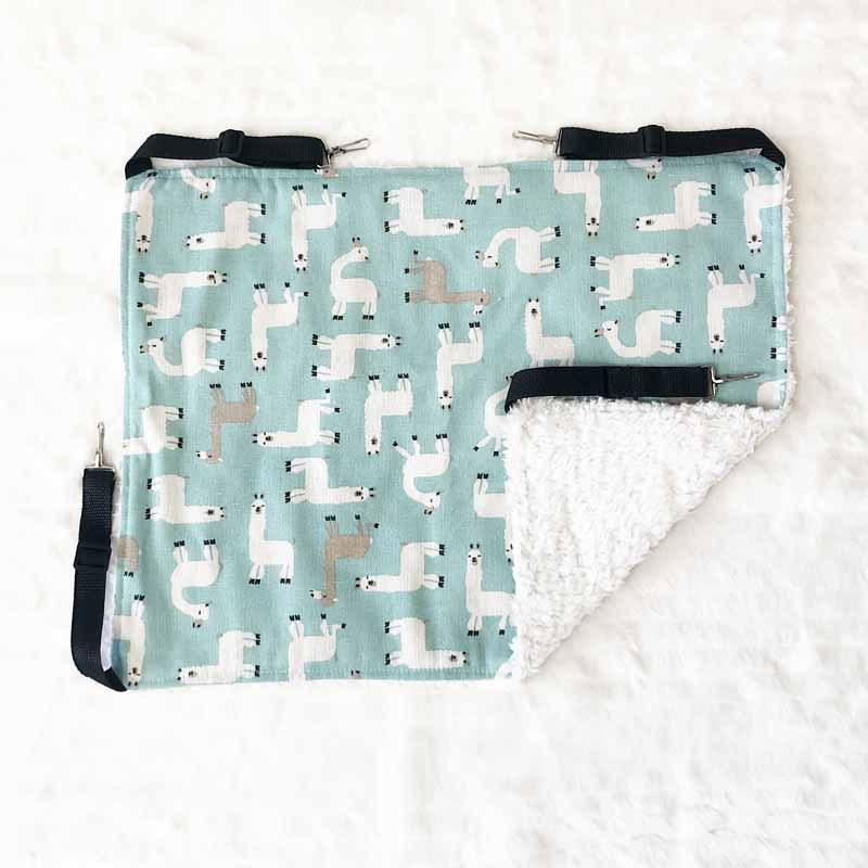 Adjustable Canvas & Plush Cat Hammock for Cage, Spring/Autumn