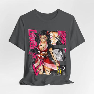 Tineko Demon Transformation T-shirt A Japanese Anime Pattern T-shirt for Summer Outdoor Daily Wear