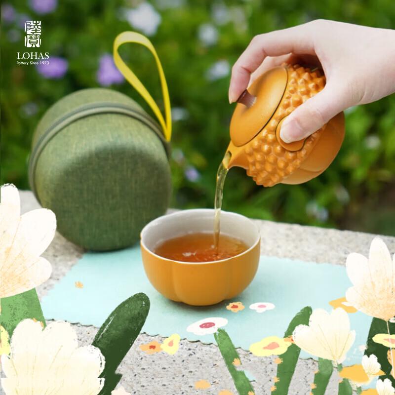 Lu Bao Liufu Durian Ceramic Travel Tea Set