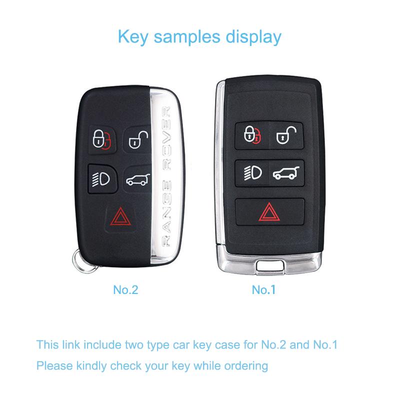 Soft Silicone Key Fob Cover Case for Land Rover Discovery Sport Evoque Defender 5 Buttons Remote Key Shell with Lanyard