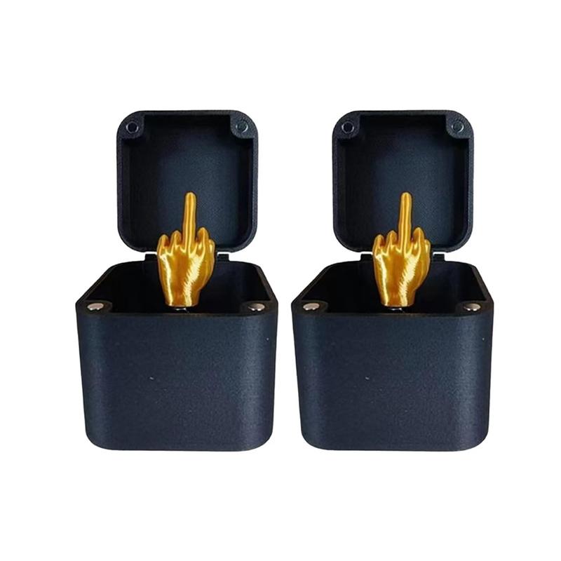 Creative Prank Gifts Pop Up Middle Finger Christmas Interesting Gift Box Office Desk Decoration Home Decoration Gifts For Guests