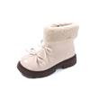 Children's Martin boots winter 2025 new two cotton baby girl leather boots soft sole non-slip girls short boots