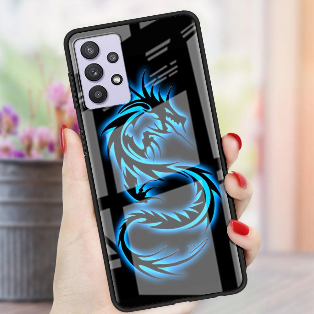 

Чехол Dragon Animal Glass для Samsung Galaxy A52 A71 A50 A51 A70 A21s A31 A72 A10 A12 A30 A22 5G Phone Cover Samsung A30