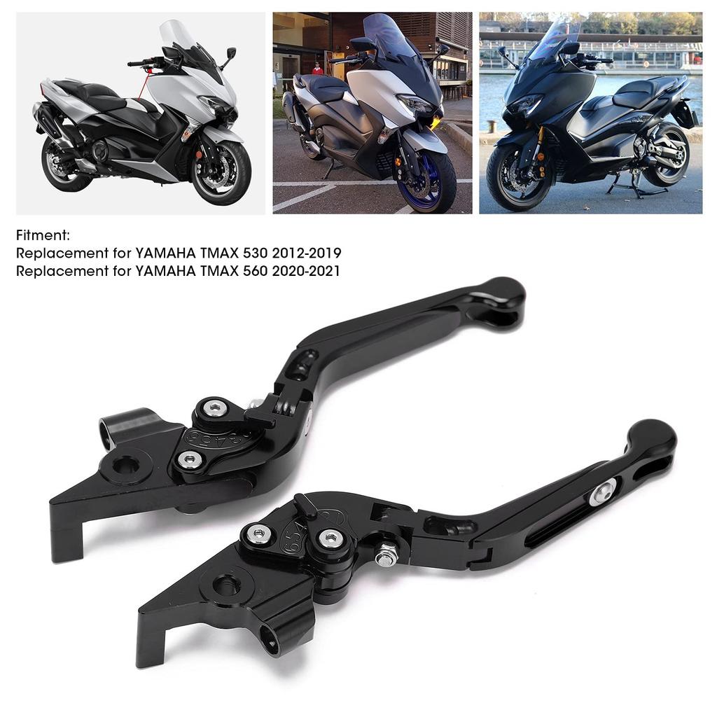 Akozon Justerbara Bromshandtag för TMAX 530/560 CNC Aluminiumlegering Ersättning, Förbättrad Bromsrespons, Hållbara och Snygga (Svart)