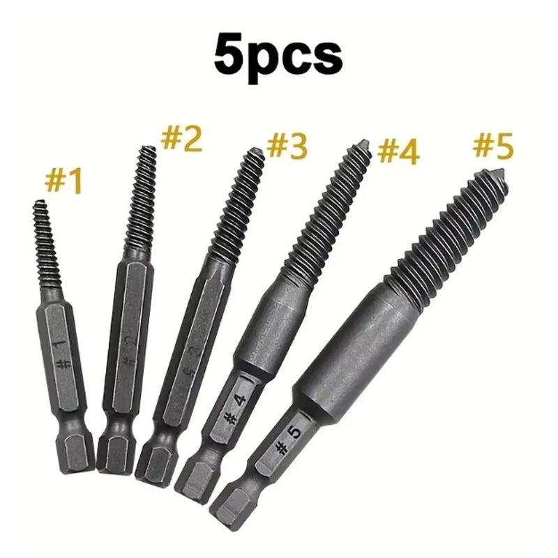 

Набор из 5 инструментов для извлечения сломанных винтов с шестигранной ручкой 60 мм черного цвета с быстрым освобождением и электрическим шестигранником