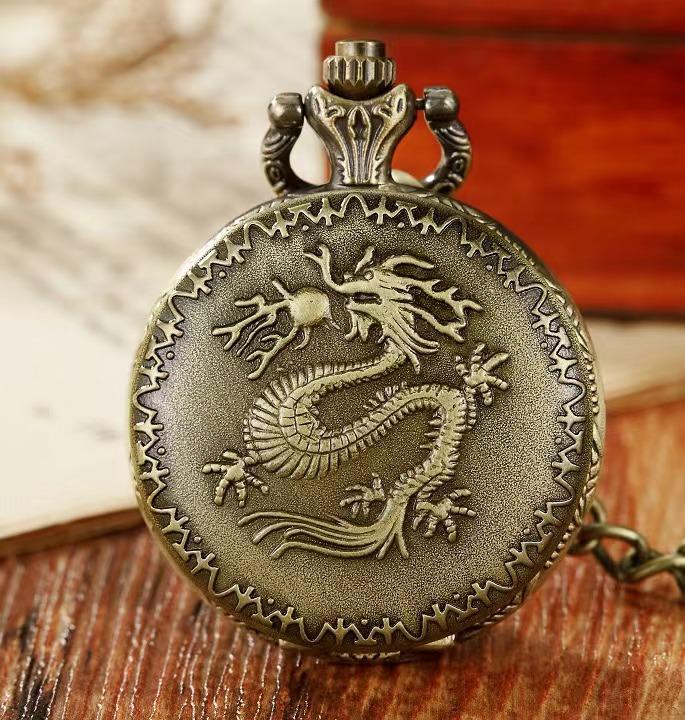 Vintage Pocket Watch Collection Triangular Quartz Universal Casual Vintage Pendant Pocket Watch