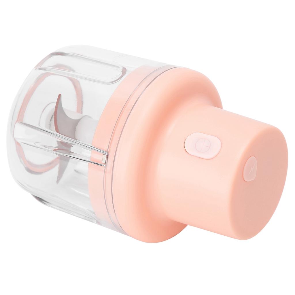 250ml Różowa elektryczna maszynka do mielenia mięsa Rozdrabniacz do żywności Mini niszczarka kuchenna Ładowanie USB