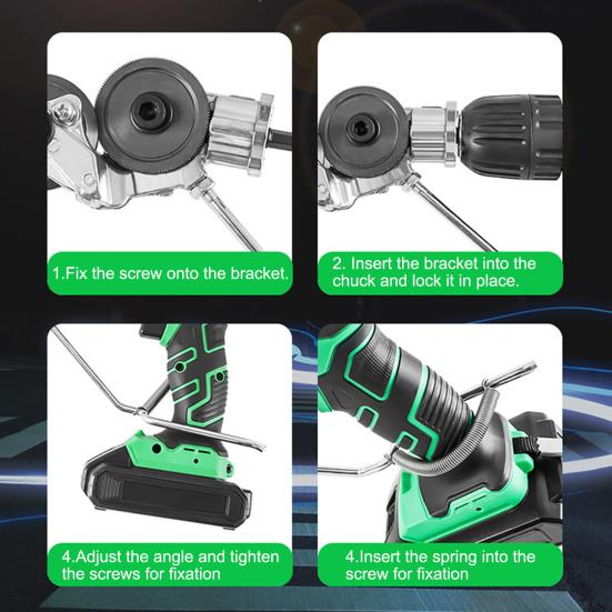 1/2 Sets Drill Nibbler Sheet Cutting Tool DIY Project Home Repair Heavy Duty Iron Steel Copper Aluminum Sheet Cutter Electric Drill Attachment