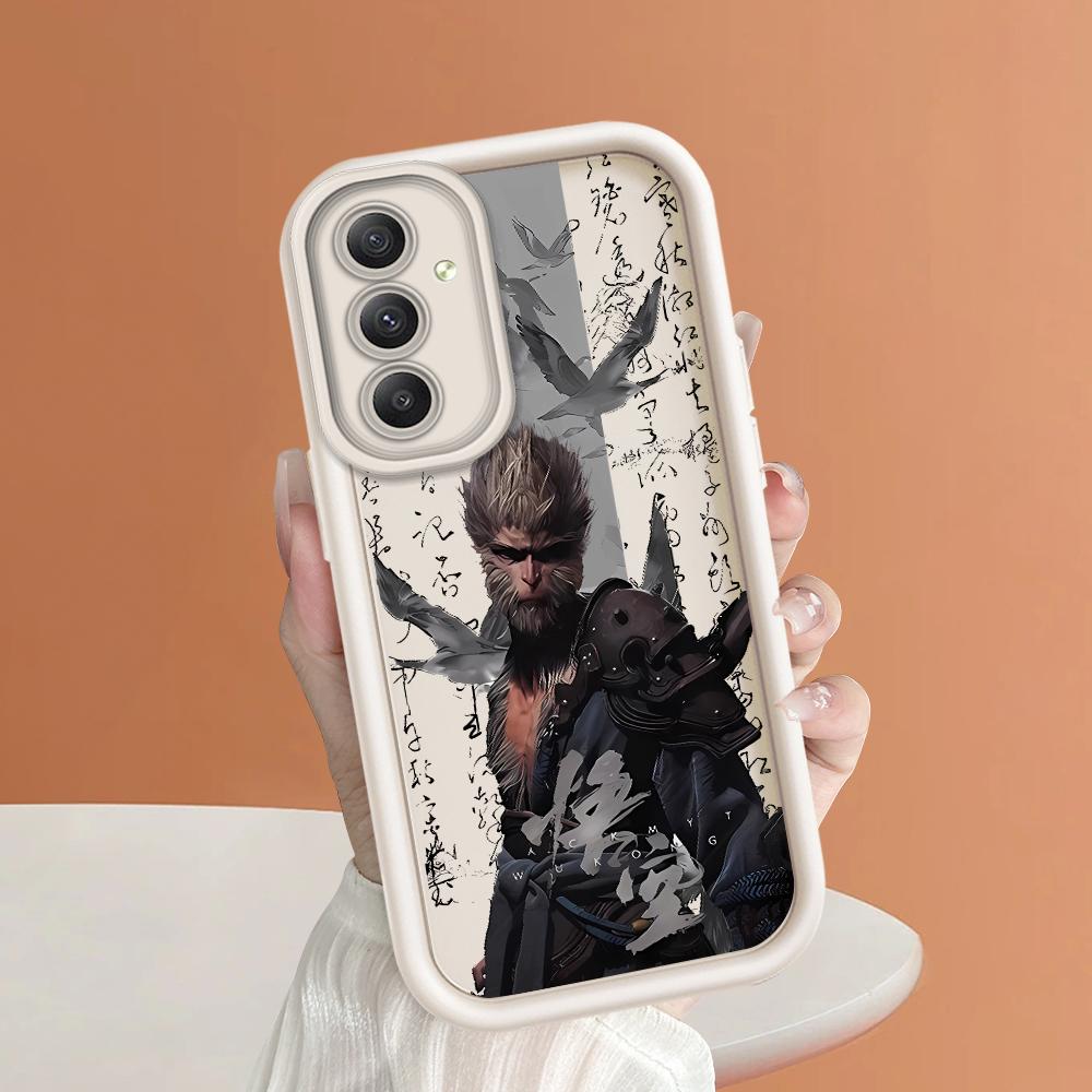 

Мягкий силиконовый квадратный чехол с рисунком лестницы для телефона, полное покрытие, противоударный защитный резиновый чехол для камеры для Samsung Samsung A53 5G белый