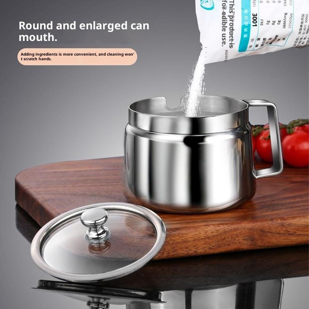 Glass Jar Ghee Pot Set Spoon Food Seasoning Container Can Storage High Temperature Resistance With Glass Jar Food Grade