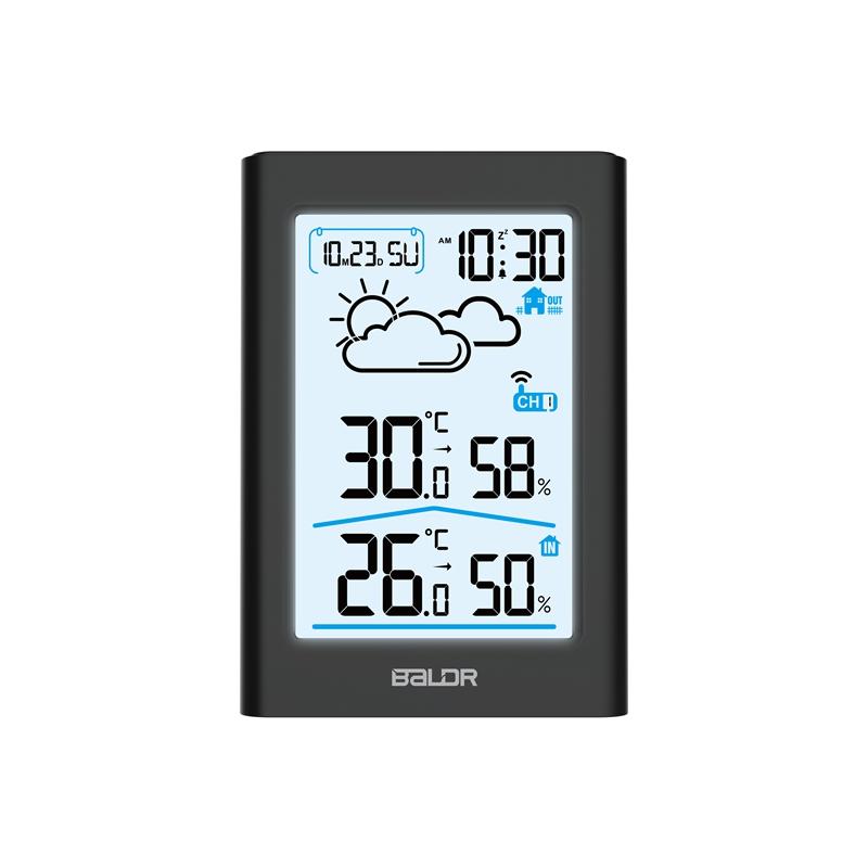  Wireless Weather Forecast In/Outdoor Thermometer Hygrometer Big Screen Home Weather Station Digital Alarm Clock Sensor