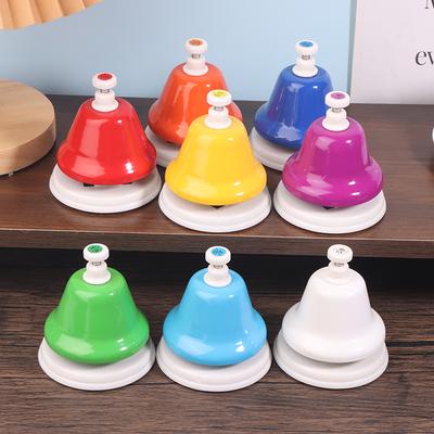 Eight Tone Clock Tone Bell Desk Bells For Educational Music For Toddlers 8 Notes Colorful Hand Bells Set Musical Instrument