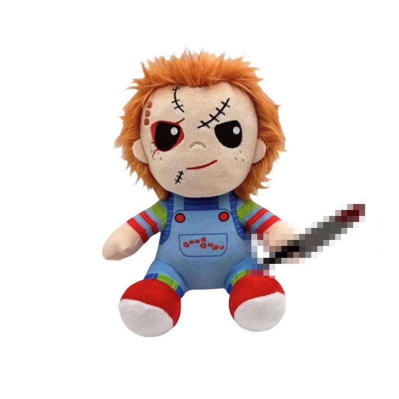 

Adorable Chucky Plush Doll Pumpkin Design For Halloween Creative Decoration And Gifts жёлтый