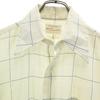 ARROW 70s vintage Window pen check Long sleeve shirt 32 Light yellow Men's Used