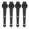 4m Double Door Arrow Type Barn Sliding Wood Door Track Kit Door Hanging Rail Pulley Set for