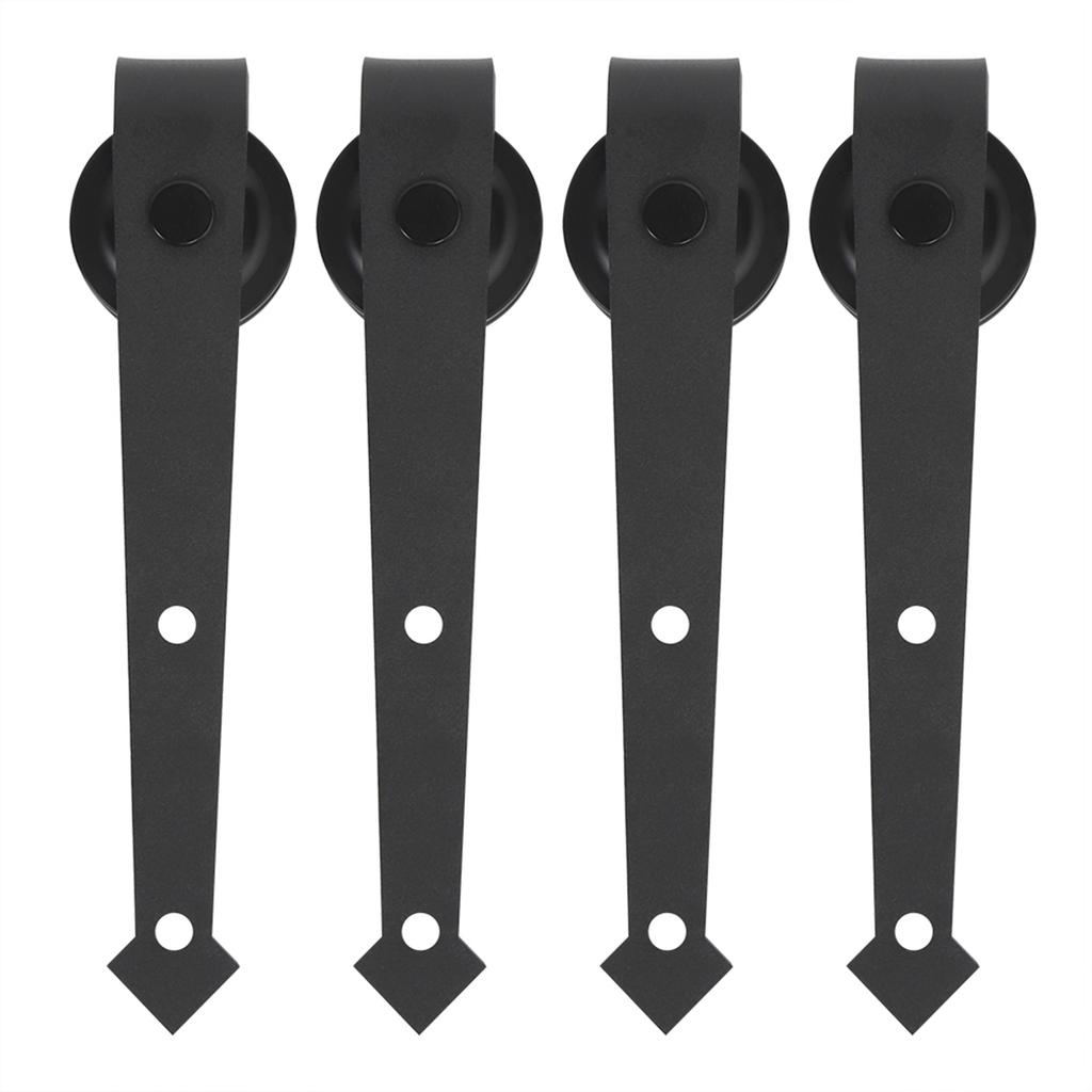 4m Double Door Arrow Type Barn Sliding Wood Door Track Kit Door Hanging Rail Pulley Set for
