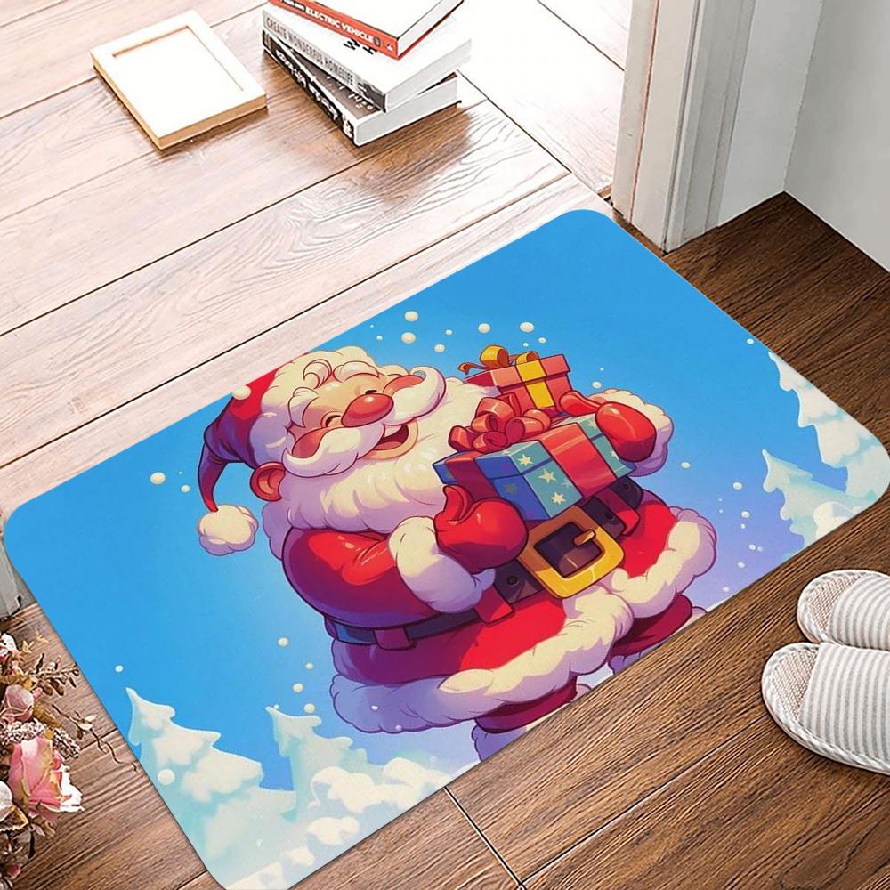 Christmas Welcome Entrance Doormat Home Decor Carpet Indoor Outdoor Floor Mat Living Room Bedroom Bath Kitchen Rug