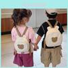 Adorable Cartoon Bear Canvas Backpack For Kids With Lightweight Comfort Design In Multiple Colors