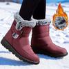 Winterstiefel für Damen - Thermisch isolierte Stiefeletten mit rutschfester PU-Sohle, Verstellbarer Riemenverschluss,… Mehr