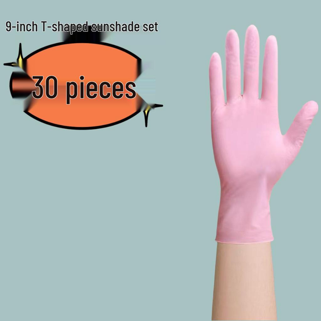 Women's Disposable Nitrile Dishwashing Gloves, Waterproof, Durable, Food Grade, for Home Cleaning, Thin Fit, Extended Length