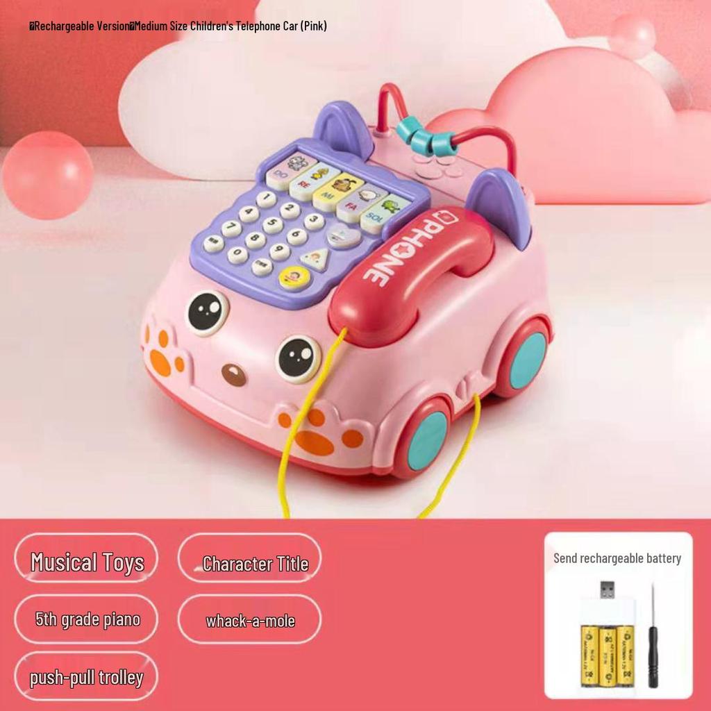 Baby Interactive Telephone Toy: Whack-a-Mole, Piano & Story Mode for Ages 0-3