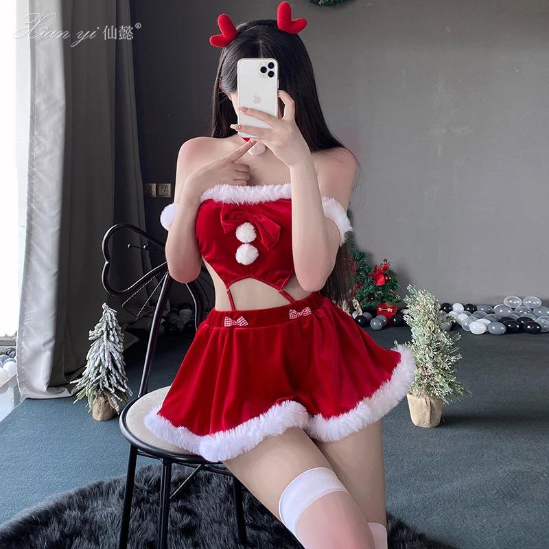 Lingerie Christmas Dress Sexy Bunny Uniform Suit Elk Passion Dress Cosplay