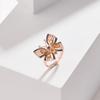 Ensemble de bijoux fantaisie en argent Style papillon, boucles d'oreilles, bague en Citrine naturelle, pierres précieuses légères, bijoux de luxe pour anniversaire de filles