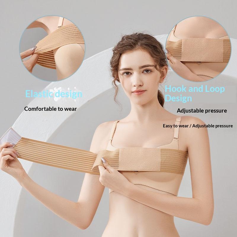 Post Surgical Breast Implant Stabilizer And Compression Band, Breast Support Band, Chest Belt, Adjustable Extra Sport Bra Strap