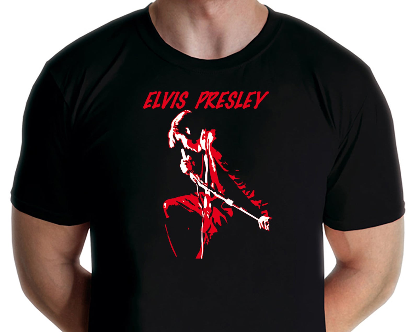 Elvis Presley - Rocking Elvis T-shirt (Jarod Art) M
