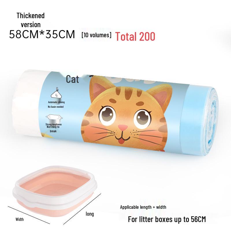 Disposable Drawstring Cat Litter Box Liners & Cleaning Bags