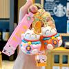 Cartoon Lucky Cat Keychain: Elegant and Cute Pendant for Car, Backpack, or Bag
