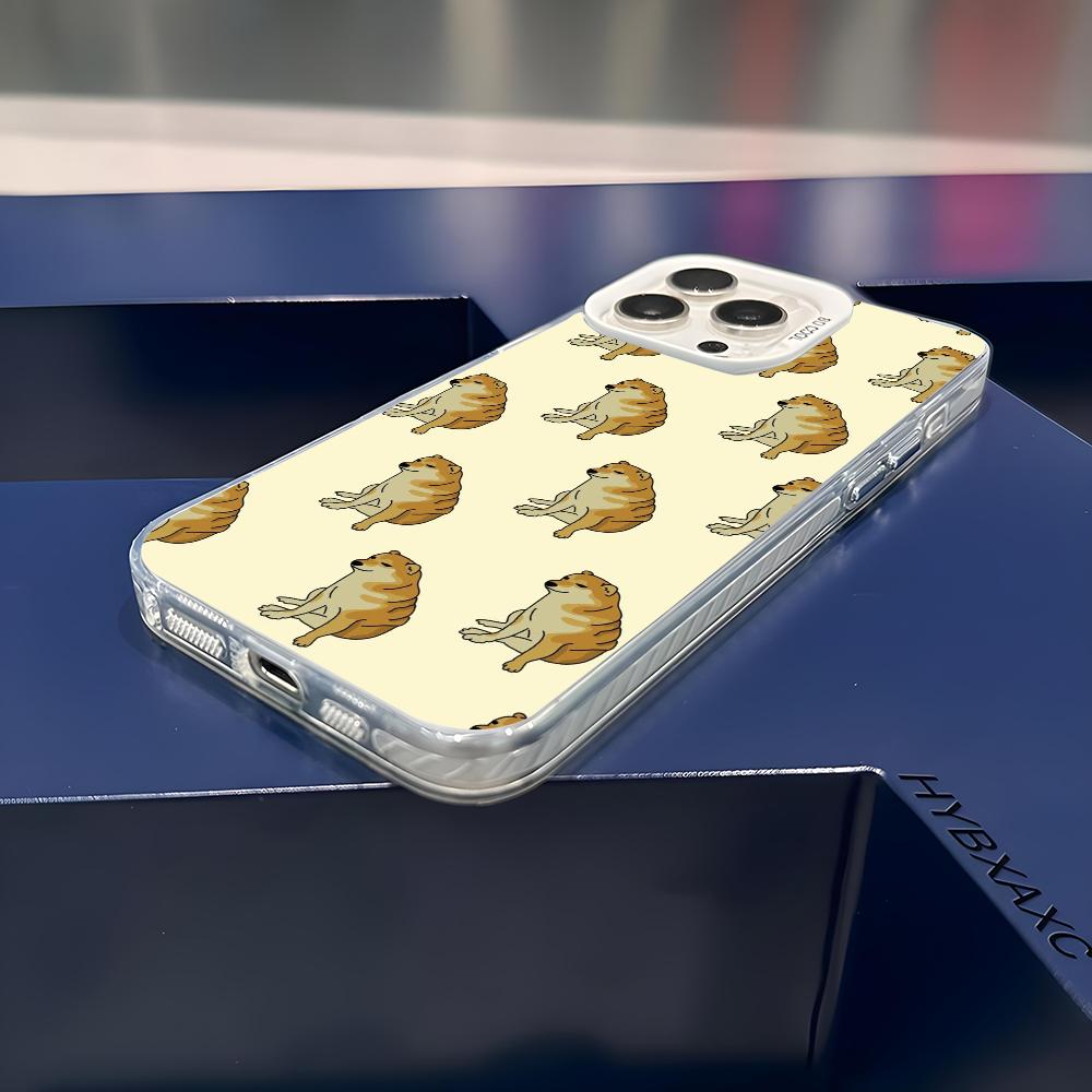 Funny Dog Banana Cat Phone Case For iPhone 16 15 14 13 12 11 Pro Max White Matte Laser Metallic Aurora Funda