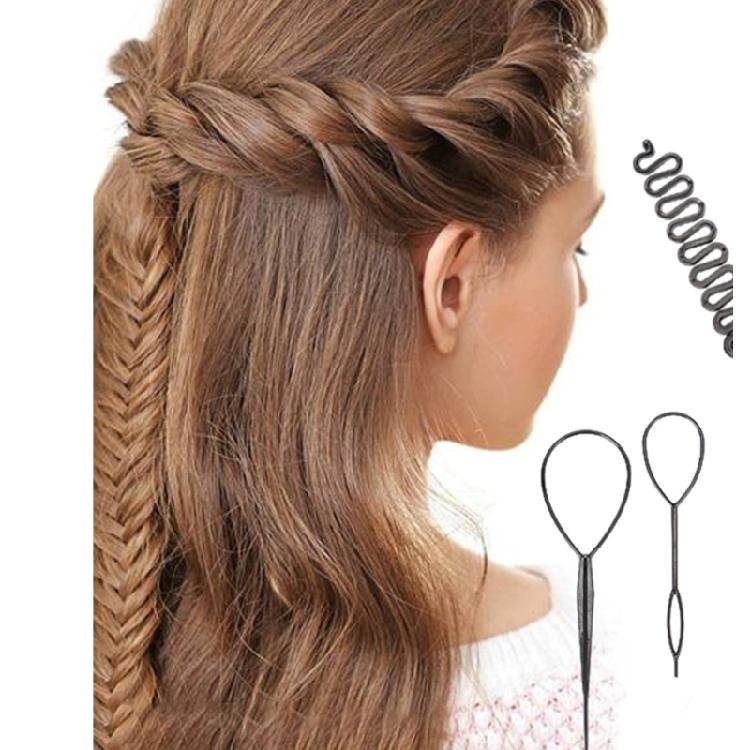 Hair Loop Styling Tool Tail Hair Braid Ponytail Styling Tool for Girls Hairstyle