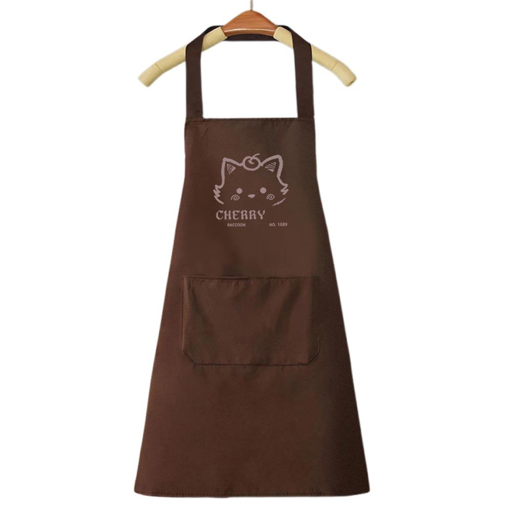 

Cartoon Cats Printing Kitchen Apron Oil Proof Household Cook Apron Cute Workwear Apron Cooking coffee-type 3