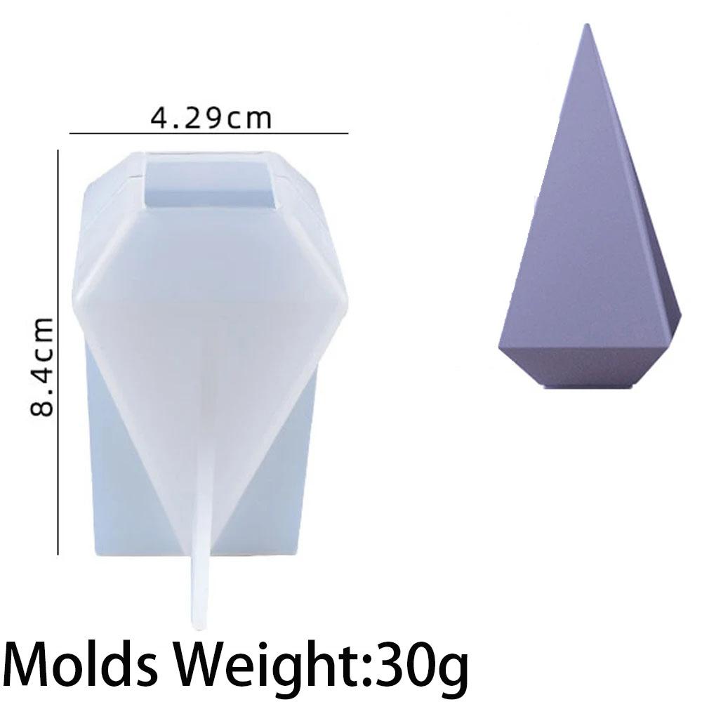 3D Hexagon Peaked Silicone Candle Mold DIY Festival Ornament Candle Soap Making Supplies Epoxy Resin Craft Molds Home Decor