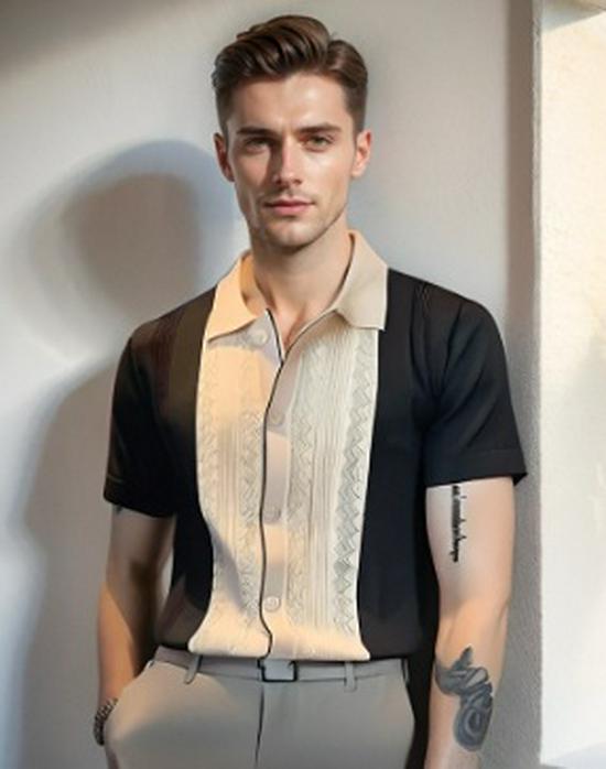 Men's Slim Fit Short-Sleeve Polo Shirt - Middle-Aged Spring/Summer Business Casual Fashion