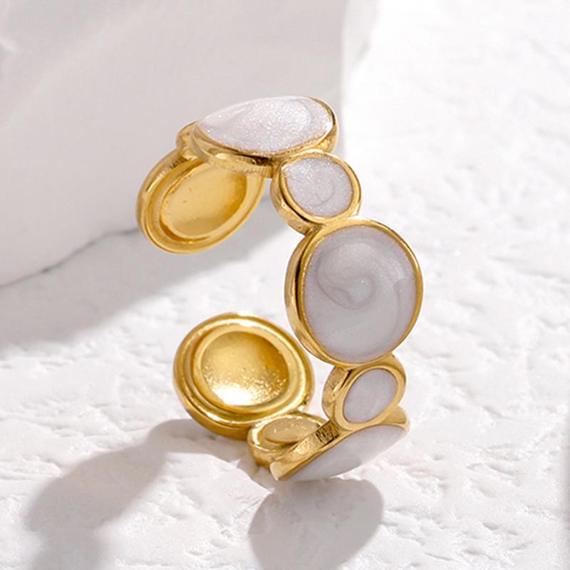 Stainless Steel Shell Rings For Women Girls Aesthetic Gold Color Finger Ring  Trend Summer Wedding Jewelry Beach Gift Bague