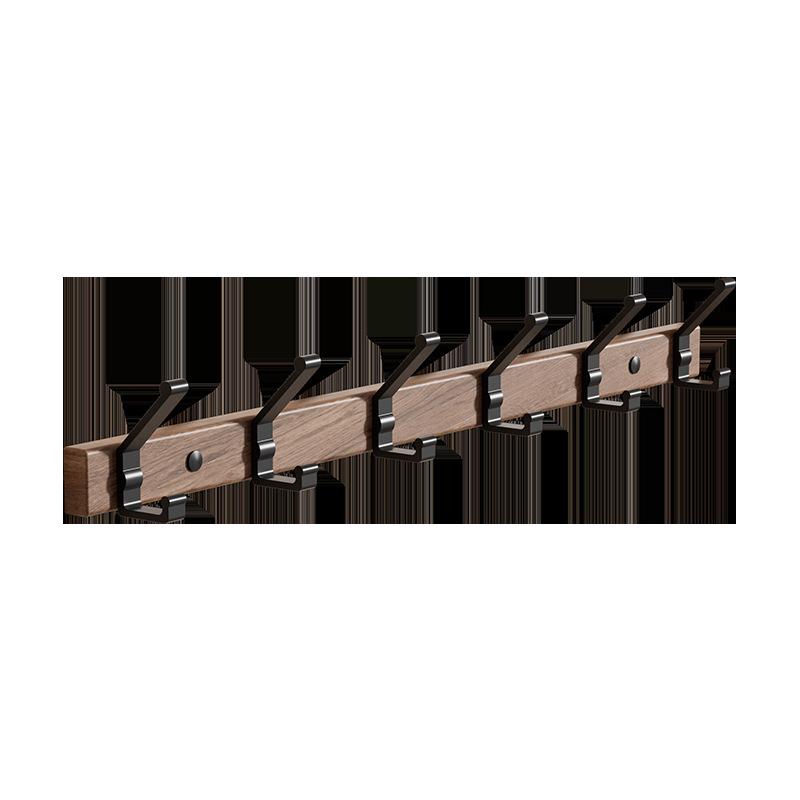 Walnut Strong Load-Bearing Door & Wall Hook Rack