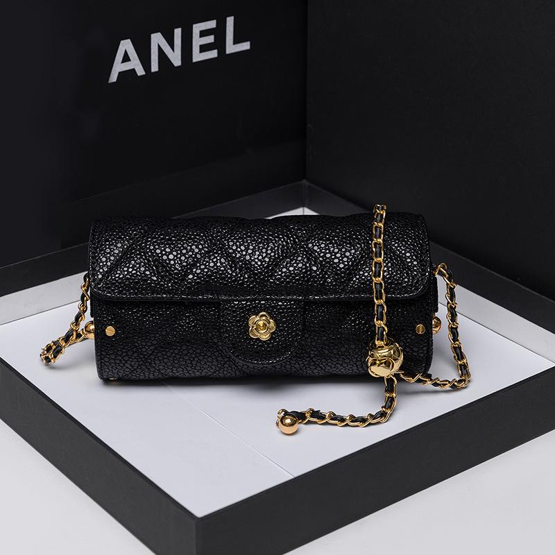JMG Bags Kaviaar Diamant Ruit Dames Tas Gouden Bolletjesketting Cilindertas Schoudertas Onderarmtas Crossbody Tas