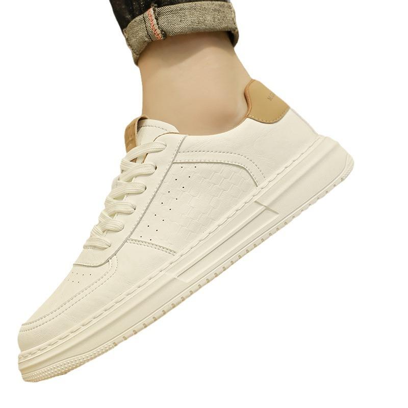 Little white shoes new men's summer breathable trend versatile men's casual leather shoes men's white shoes sports board shoes
