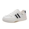 Leather Mesh Breathable Thin Flat-soled White Shoes Women's Summer New Soft-soled Single Shoes Casual Sports Board Shoes
