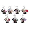 Chaveiro com 7 Pingentes Triplos de Uniforme do BTS, Foto dos Bangtan Boys, Chaveiro com Etiqueta de Nome Colorida e Cartoon, Pingente para Bolsa de Idol Kpop para Fãs ARMY