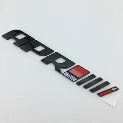 

1X 3D ABS plastic Auto Car For APR Stage /// + Emblem Tail Side Sticker Badge styling Decals For Golf Tiguan S3 S5 S6 TTS RS7