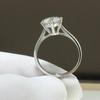 S925 Sterling Silver Moissanite Six-Prong Zircon Engagement Ring for Women – Romantic Bridal Jewelry