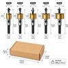 5PCS 16-30mm Diameter Hole Saw Kit Titanium Coated Metal Hole Cutter HSS Hole Saw  For Aluminum