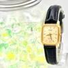 Used [New Battery] SEIKO EXCELINE Ladies Watch Gold Octagon 2J41-5000 900139 New Belt