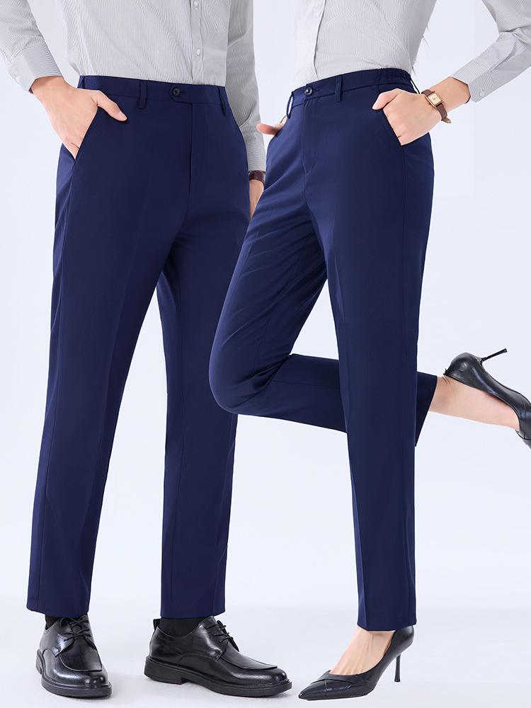 Non-Iron Professional Slim Straight Leg Grey Suit Pants for Men & Women – Ideal Formal Workwear for Commuting