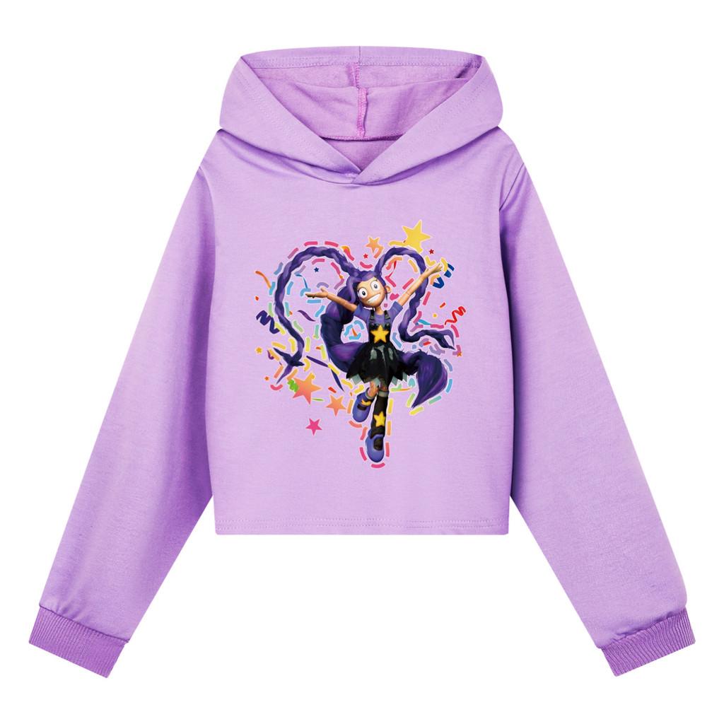 5622 Colorful Children Girls Lily Lovebraids Printed Hooded Sweatshirt Long Sleeves Hoodies 110cm